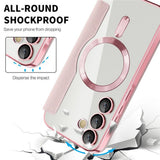 Husa de protectie Techsuit SmartMag Book compatibil cu Samsung Galaxy A55 5G, Roz