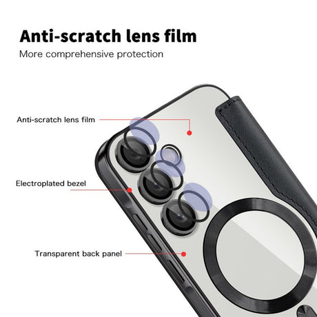 Husa de protectie Techsuit SmartMag Book compatibil cu Samsung Galaxy A55 5G, Negru