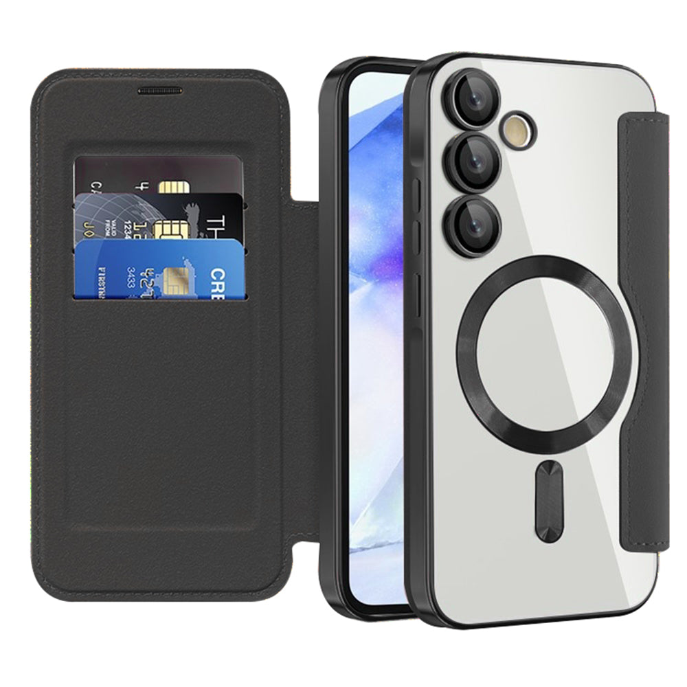 Husa de protectie Techsuit SmartMag Book compatibil cu Samsung Galaxy A55 5G, Negru