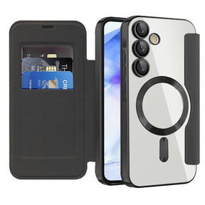 Husa de protectie Techsuit SmartMag Book compatibil cu Samsung Galaxy A55 5G, Negru
