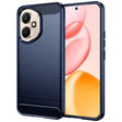 Husa de protectie Techsuit Carbon Silicone compatibil cu Honor 400, Albastru
