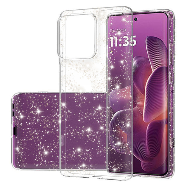 Husa de protectie Techsuit SparkleSkin Series compatibil cu Motorola Edge 60 / Edge 60 Fusion, Transparent