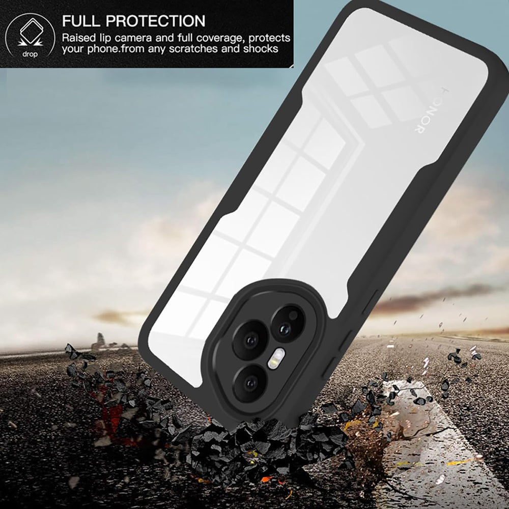 Folie de protectie Techsuit ColorVerse 360 Series + compatibil cu Honor 400 Lite, Negru