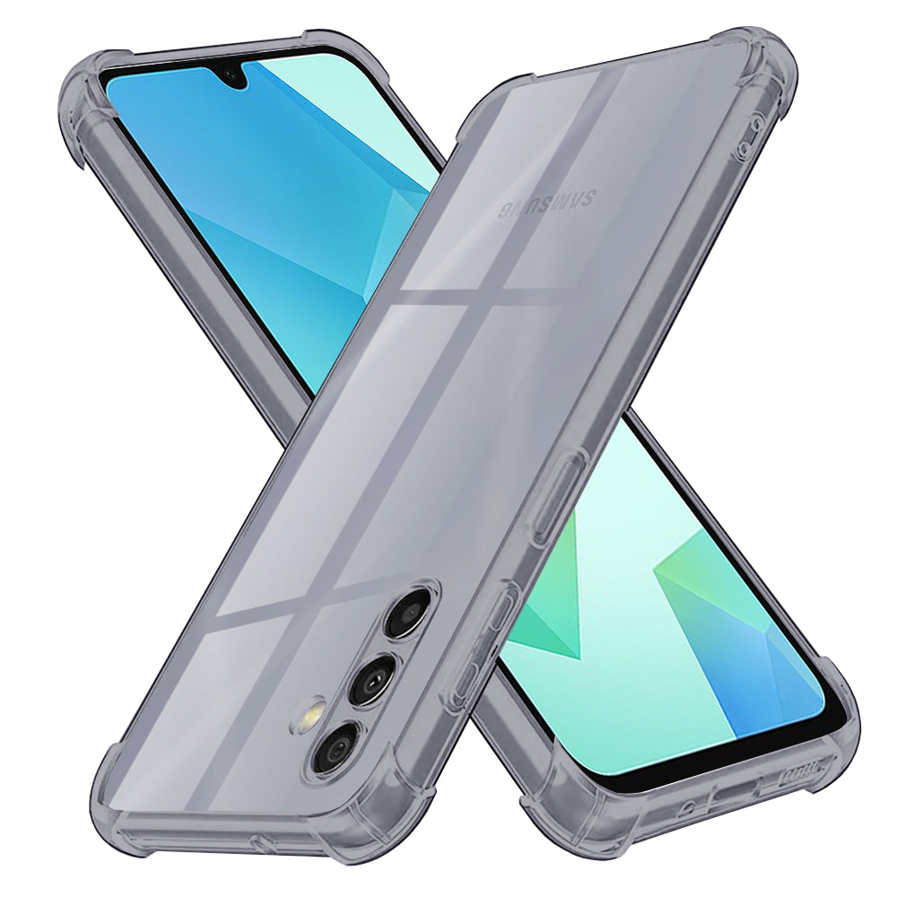 Husa de protectie Techsuit Shockproof Clear Silicone compatibil cu Samsung Galaxy A16 4G / A16 5G, Negru Fumuriu