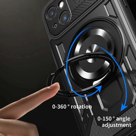 Husa de protectie Techsuit RuggedCam compatibil cu iPhone 15 Plus, Albastru