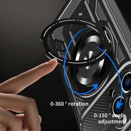 Husa de protectie Techsuit RuggedCam compatibil cu iPhone 15 Pro Max, Negru