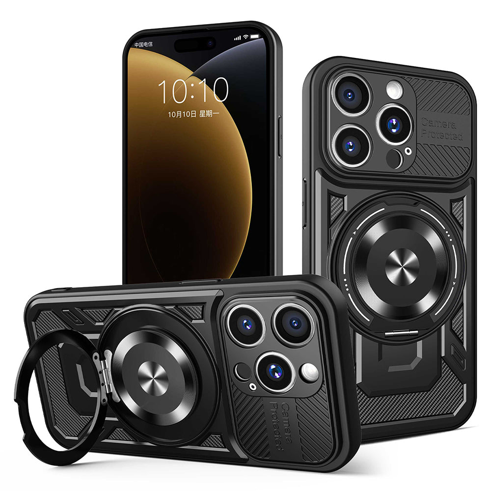 Husa de protectie Techsuit RuggedCam compatibil cu iPhone 15 Pro Max, Negru