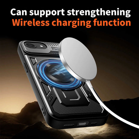 Husa de protectie Techsuit RuggedCam compatibil cu iPhone 16e / iPhone 17e, Negru
