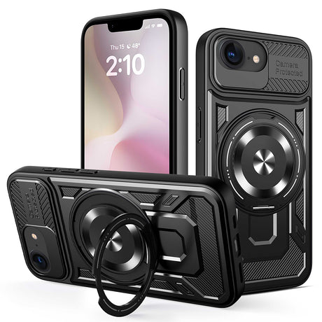 Husa de protectie Techsuit RuggedCam compatibil cu iPhone 16e / iPhone 17e, Negru