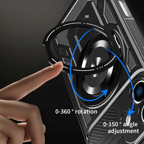 Husa de protectie Techsuit RuggedCam compatibil cu iPhone 16, Albastru