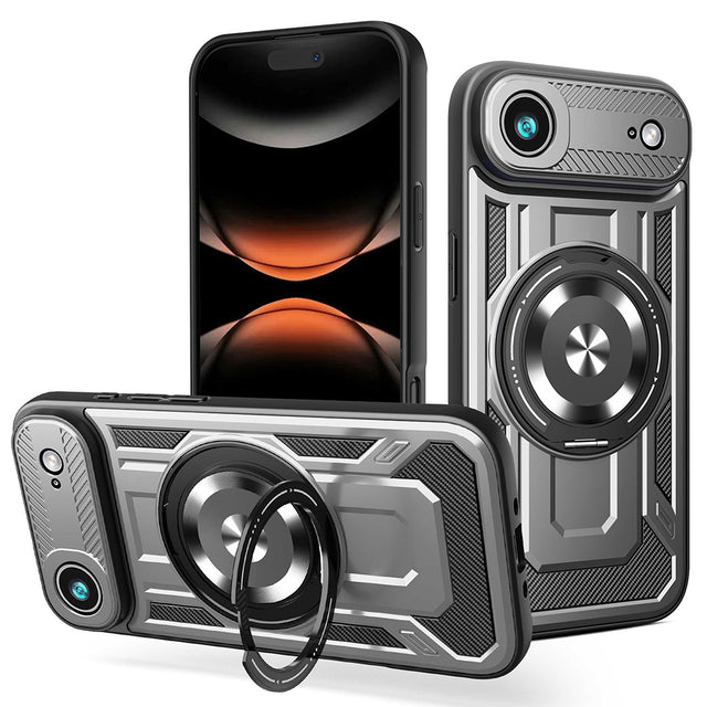 Husa de protectie Techsuit RuggedCam compatibil cu iPhone 17 Air, Gri