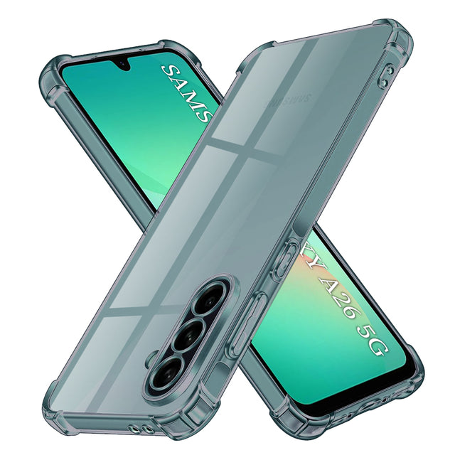 Husa de protectie Techsuit Shockproof Clear Silicone compatibil cu Samsung Galaxy A26 5G, Negru Fumuriu