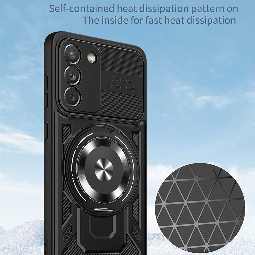 Husa de protectie Techsuit RuggedCam compatibil cu Samsung Galaxy S21 FE 5G, Mov