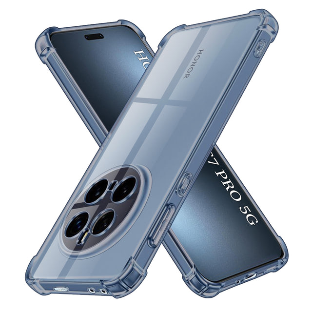 Husa de protectie Techsuit Shockproof Clear Silicone compatibil cu Honor Magic7 Pro, Negru Fumuriu
