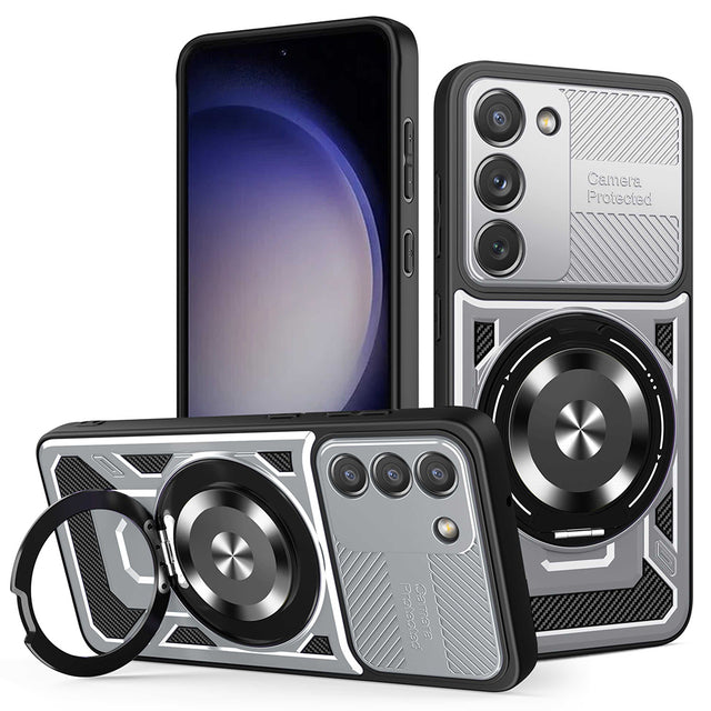 Husa de protectie Techsuit RuggedCam compatibil cu Samsung Galaxy S23, Gri