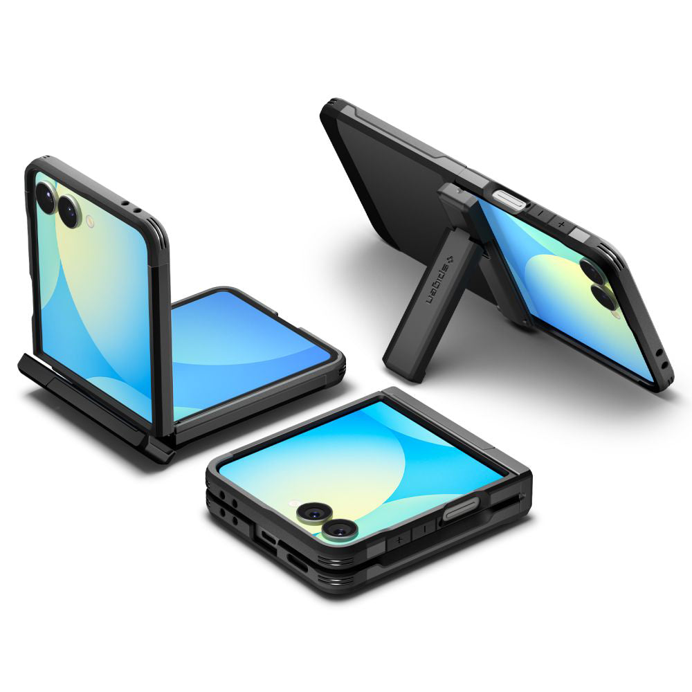 Husa de protectie Spigen Tough Armor Pro MagSafe (ACS09561) compatibil cu Samsung Galaxy Z Flip7, Negru