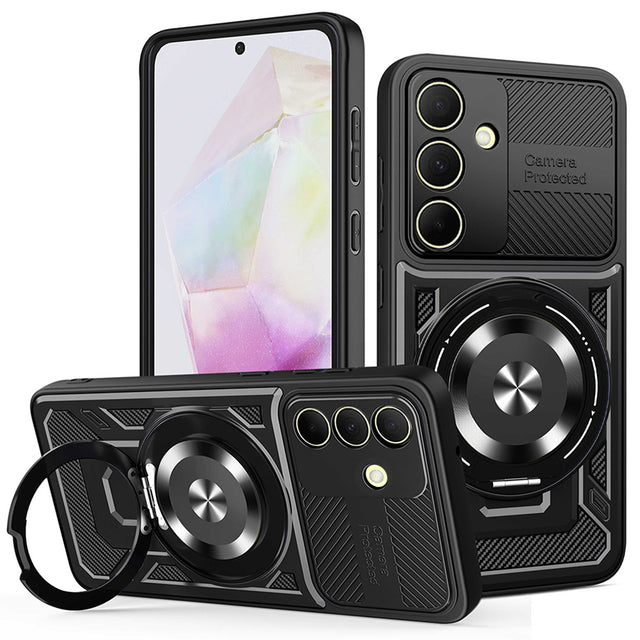 Husa de protectie Techsuit RuggedCam compatibil cu Samsung Galaxy A35 5G, Negru