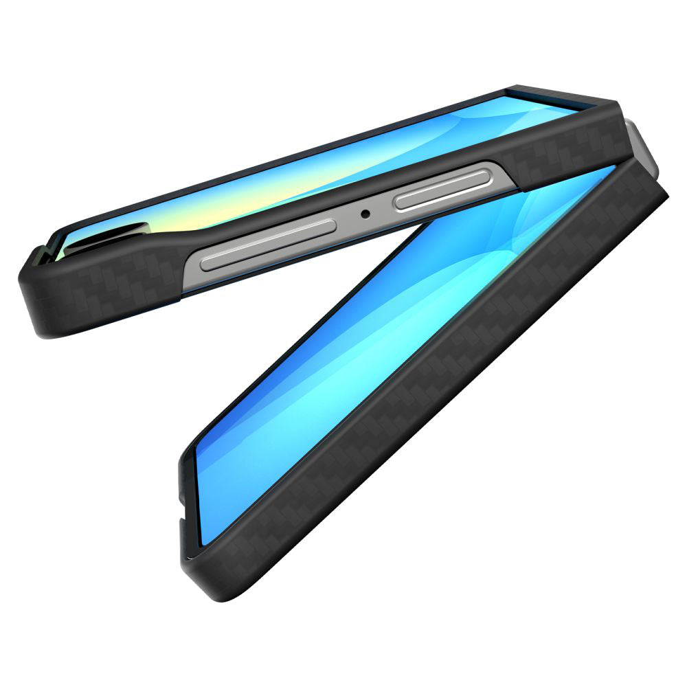 Husa de protectie Spigen Air Skin (ACS09564) compatibil cu Samsung Galaxy Z Flip7, Aramid Black