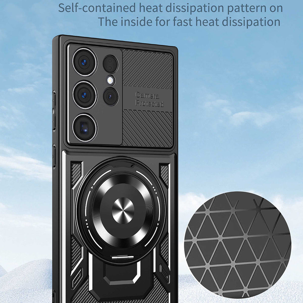 Husa de protectie Techsuit RuggedCam compatibil cu Samsung Galaxy S25 Ultra, Negru