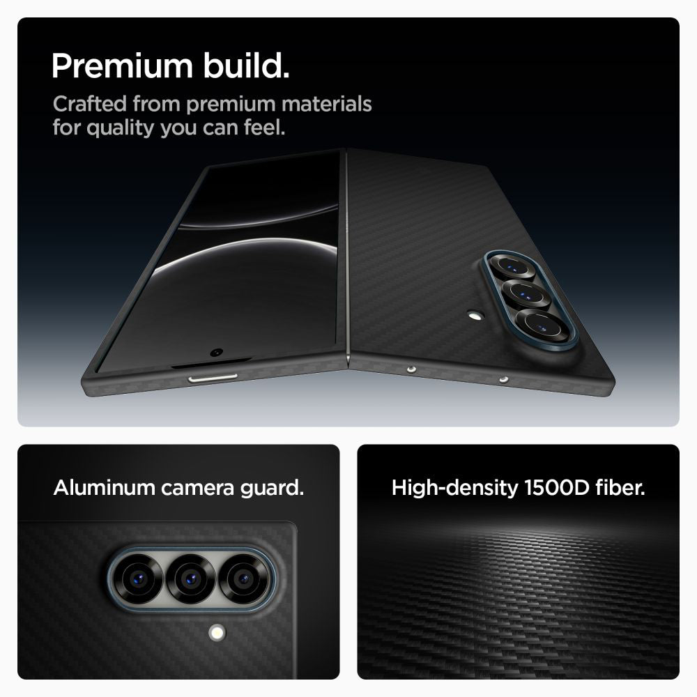 Husa de protectie Spigen Air Skin (ACS09555) compatibil cu Samsung Galaxy Z Fold7, Aramid Black