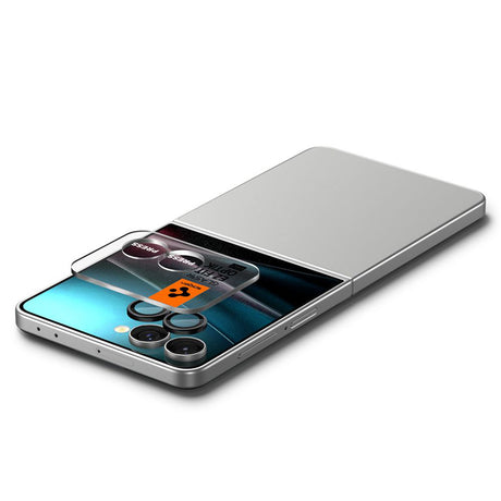 Folie de protectie Spigen (set de 2) Optik.tR EZ Fit Pro HD Camera Glass (AGL09587) compatibil cu Samsung Galaxy Z Flip7, Negru