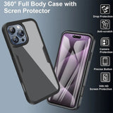 Folie de protectie Techsuit ColorVerse 360 Series + compatibil cu iPhone 17 Pro Max, Albastru