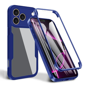 Folie de protectie Techsuit ColorVerse 360 Series + compatibil cu iPhone 17 Pro Max, Albastru