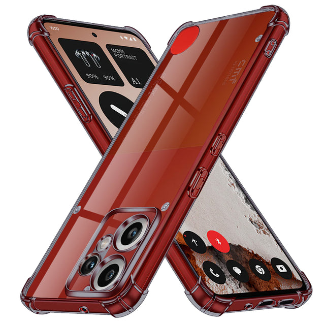 Husa de protectie Techsuit Shockproof Clear Silicone compatibil cu Nothing CMF Phone 2 Pro, Negru Fumuriu