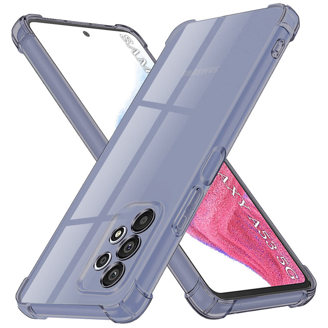 Husa de protectie Techsuit Shockproof Clear Silicone compatibil cu Samsung Galaxy A53 5G, Negru Fumuriu