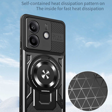 Husa de protectie Techsuit RuggedCam compatibil cu Xiaomi Redmi Note 14 4G (Regional), Negru