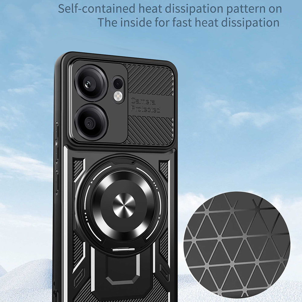 Husa de protectie Techsuit RuggedCam compatibil cu Oppo Reno13 F 4G / Reno13 F 5G / Reno13 FS 5G, Negru