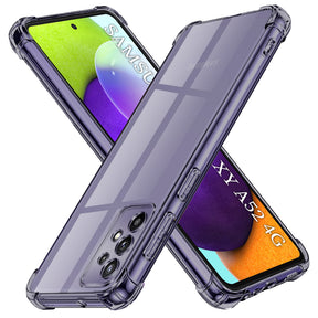 Husa de protectie Techsuit Shockproof Clear Silicone compatibil cu Samsung Galaxy A52 4G / A52 5G / A52s 5G, Negru Fumuriu