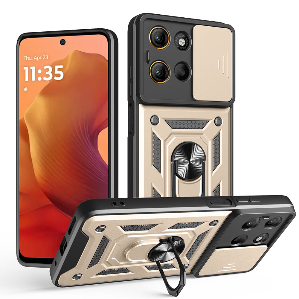 Husa de protectie Techsuit CamShield Series compatibil cu Motorola Moto G15 / G15 Power / G17 / G17 Power, Auriu
