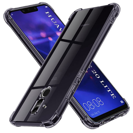 Husa de protectie Techsuit Shockproof Clear Silicone compatibil cu Huawei Mate 20 Lite, Negru Fumuriu
