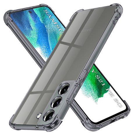 Husa de protectie Techsuit Shockproof Clear Silicone compatibil cu Samsung Galaxy S21 FE 5G, Negru Fumuriu