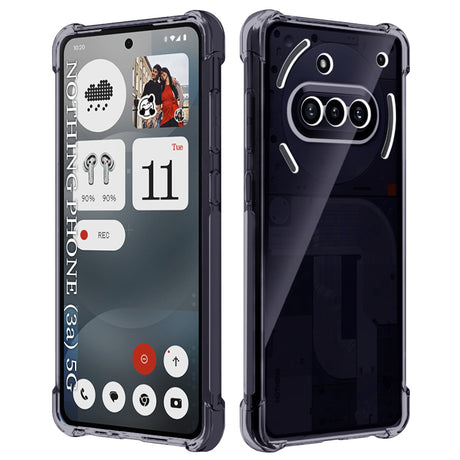 Husa de protectie Techsuit Shockproof Clear Silicone compatibil cu Nothing Phone (3a), Negru Fumuriu