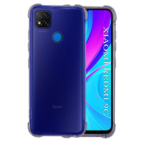 Husa de protectie Techsuit Shockproof Clear Silicone compatibil cu Xiaomi Redmi 9C / Redmi 9C NFC, Negru Fumuriu