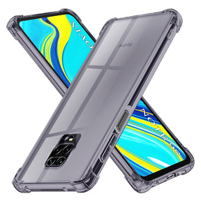 Husa de protectie Techsuit Shockproof Clear Silicone compatibil cu Xiaomi Redmi Note 9S / Note 9 Pro / Note 9 Pro Max, Negru Fumuriu