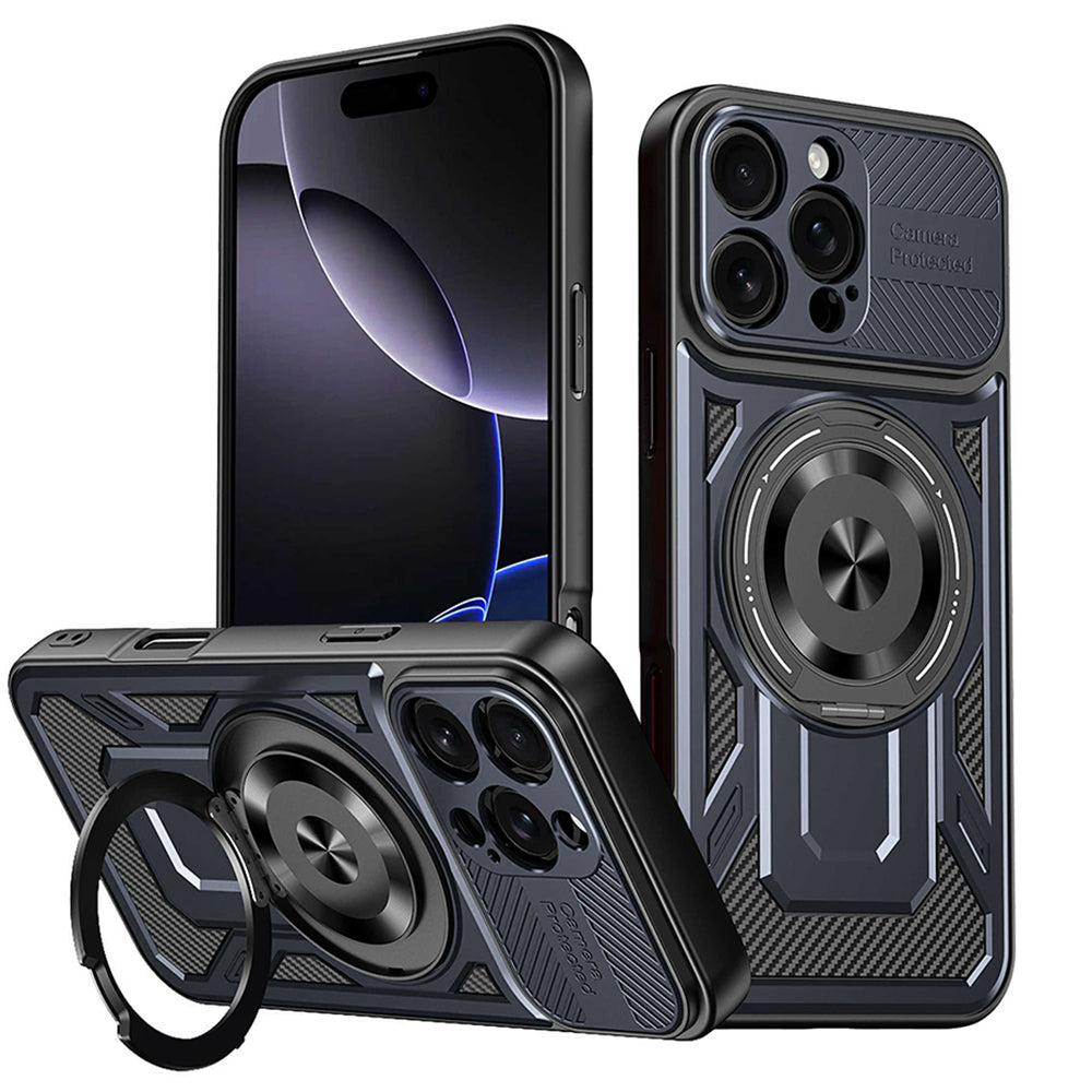 Husa de protectie Techsuit RuggedCam compatibil cu iPhone 16 Pro, Albastru