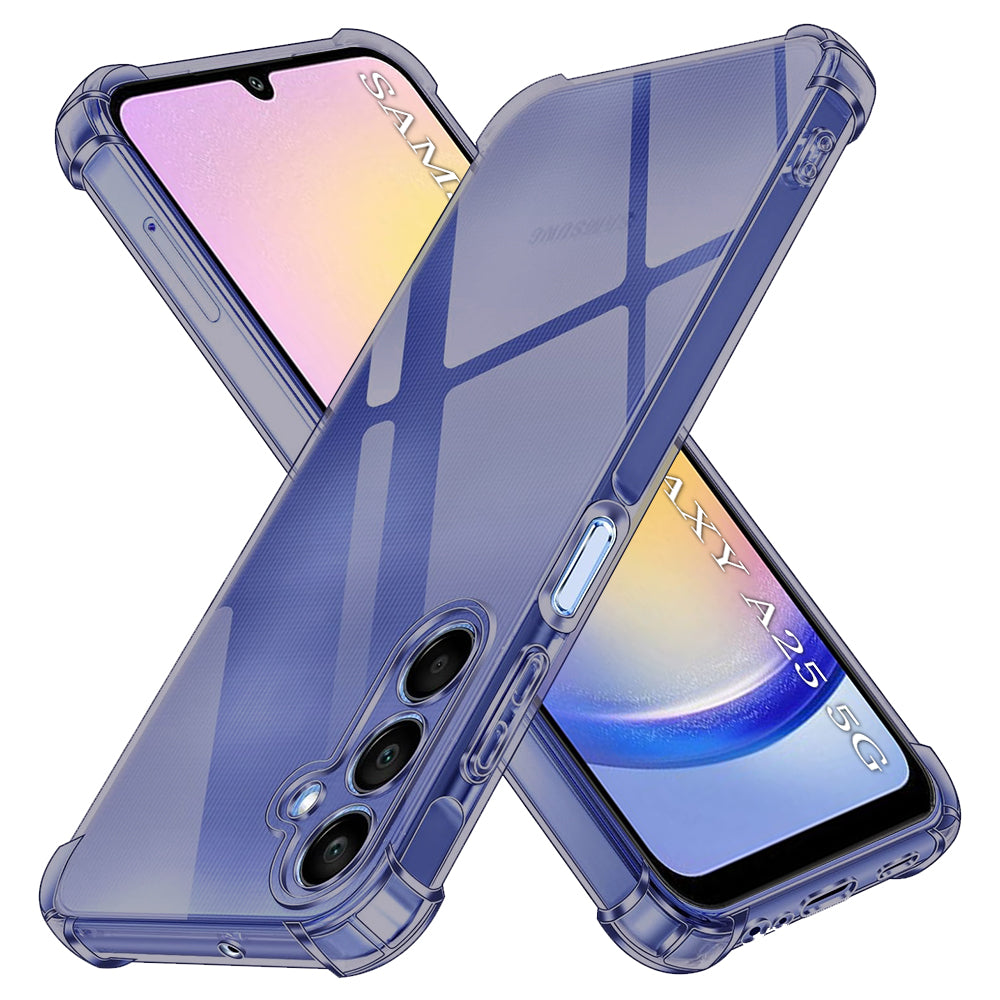 Husa de protectie Techsuit Shockproof Clear Silicone compatibil cu Samsung Galaxy A25 5G, Negru Fumuriu