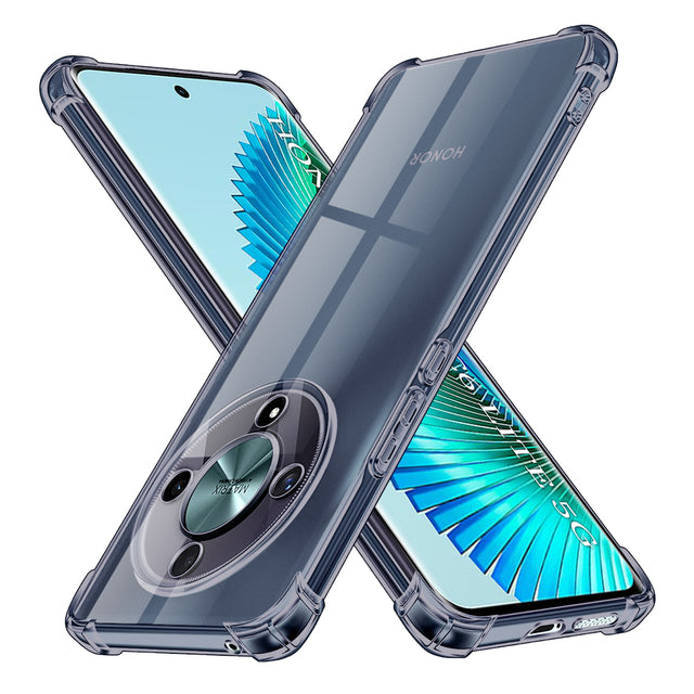 Husa de protectie Techsuit Shockproof Clear Silicone compatibil cu Honor Magic6 Lite, Negru Fumuriu