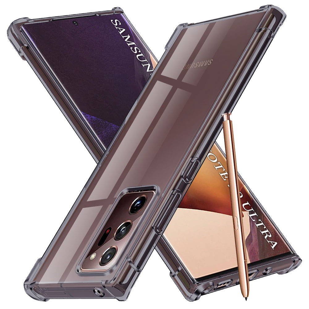 Husa de protectie Techsuit Shockproof Clear Silicone compatibil cu Samsung Galaxy Note 20 Ultra 4G / Note 20 Ultra 5G, Negru Fumuriu