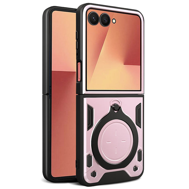 Husa de protectie Techsuit CamGuard Pro compatibil cu Samsung Galaxy Z Flip7, Roz Auriu