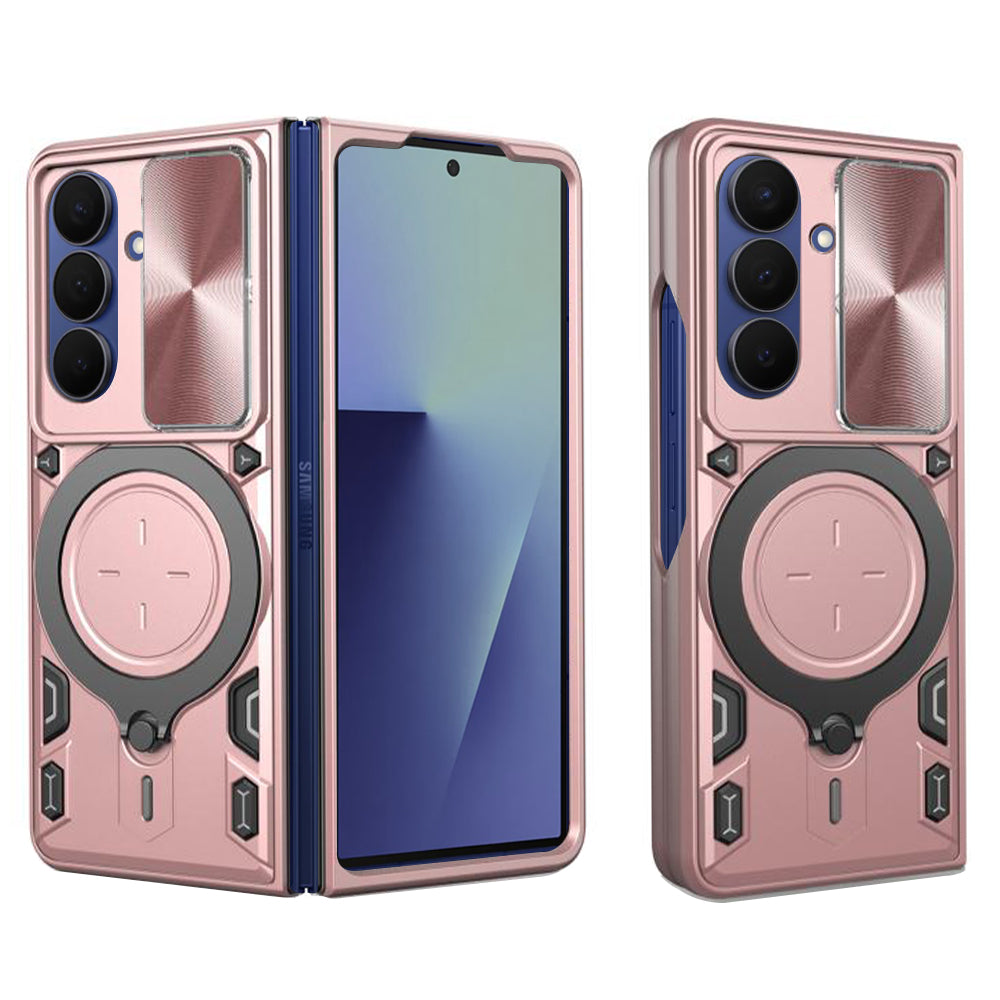 Husa de protectie Techsuit CamGuard Pro compatibil cu Samsung Galaxy Z Fold7, Roz Auriu