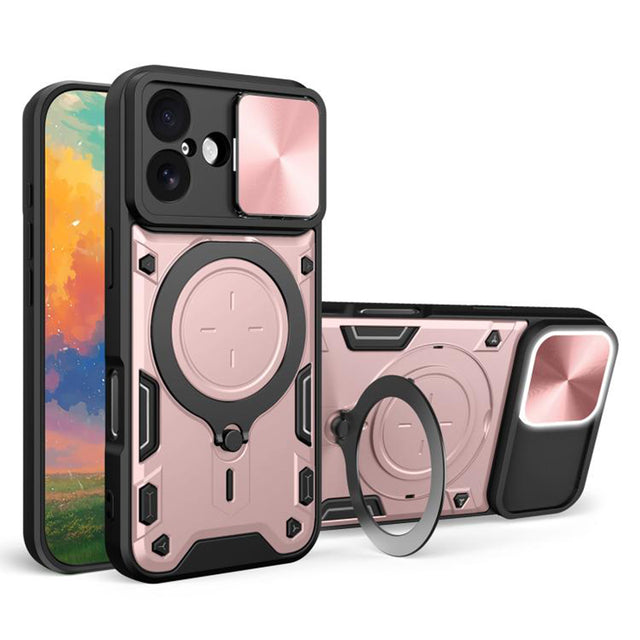 Husa de protectie Techsuit CamGuard Pro compatibil cu iPhone 17, Roz Auriu