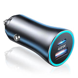 Incarcator Techsuit Premium Car RescueVolt (C3), with Metal Window Breaker, Fast Charge, USB QC18W, USB-C PD30W, 5V/3A, Gri