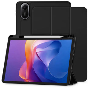 Husa de protectie tableta Techsuit Flex Trifold (with Pencil Holder) compatibil cu Xiaomi Redmi Pad 2, Negru