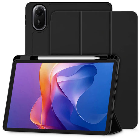 Husa de protectie tableta Techsuit Flex Trifold (with Pencil Holder) compatibil cu Xiaomi Redmi Pad 2, Negru
