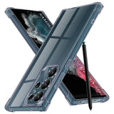Husa de protectie Techsuit Shockproof Clear Silicone compatibil cu Samsung Galaxy S22 Ultra 5G, Negru Fumuriu