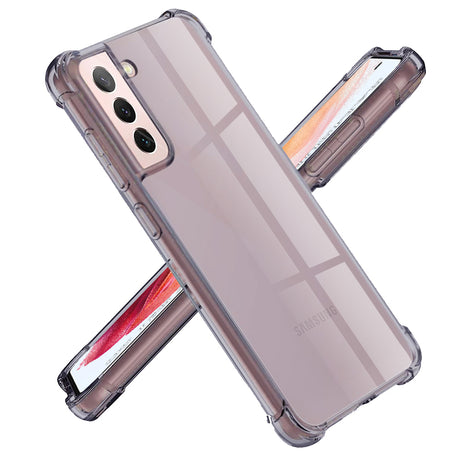 Husa de protectie Techsuit Shockproof Clear Silicone compatibil cu Samsung Galaxy S21 5G, Negru Fumuriu